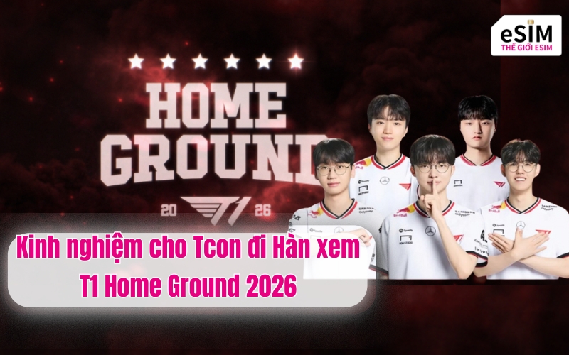 Kinh nghiệm cho Tcon đi Hàn xem T1 Home Ground 2026